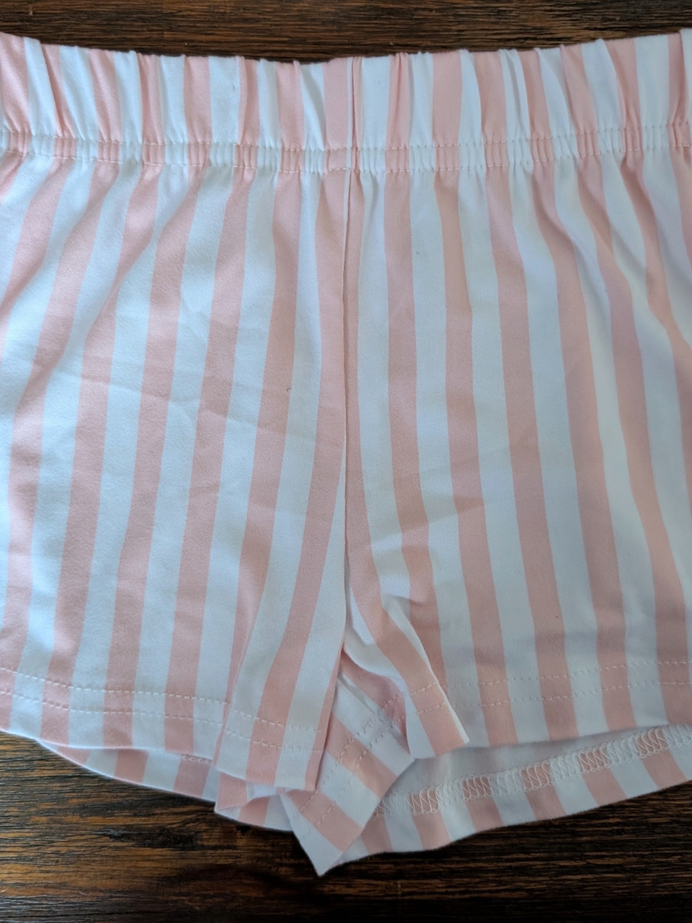 BearPaw Girls Pink and White Striped Pajama Shorts